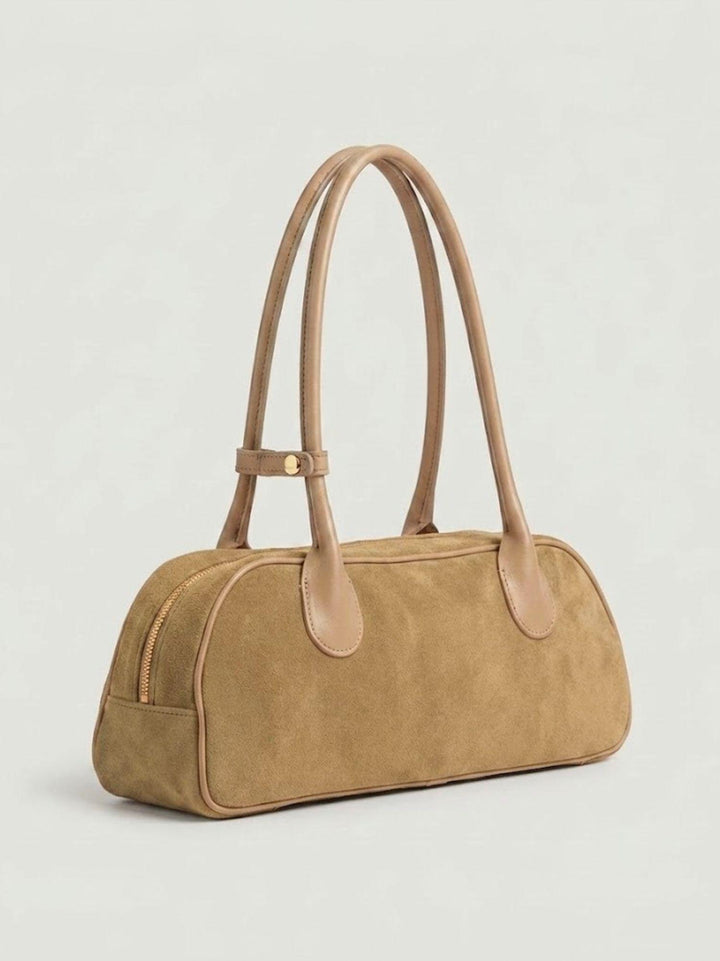 Borsa a spalla Doxie in pelle scamosciata beige DOXIE BEIGE BIMOR 