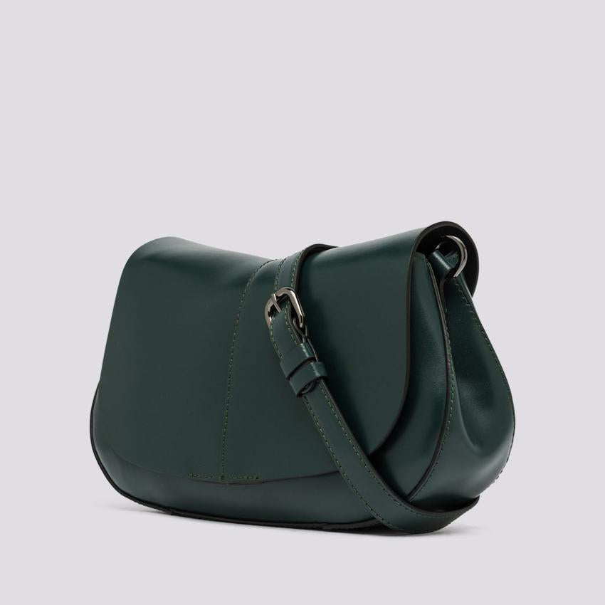 Borsa a spalla Helena Round in pelle verde BS 9308 CALF 13134 GIANNI CHIARINI 
