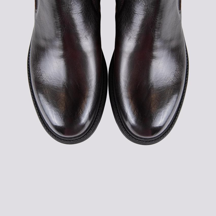 STIVALETTO IN PELLE SPAZZOLATA TESTA MORO 1182 T.MORO ANDREA MORANDO 