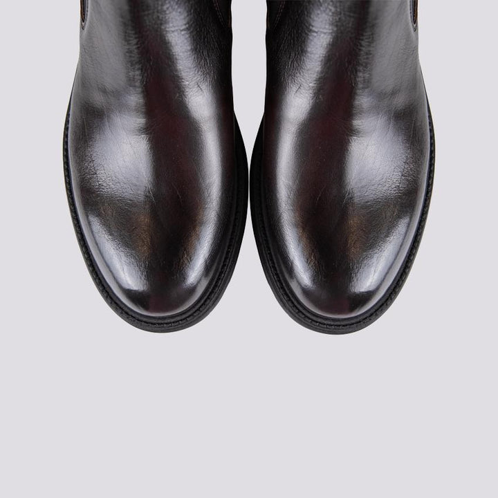STIVALETTO IN PELLE SPAZZOLATA TESTA MORO 1182 T.MORO ANDREA MORANDO 