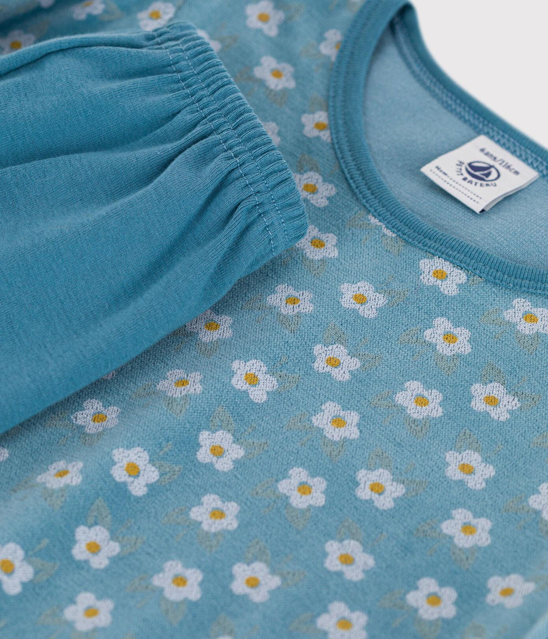 CAMICIA E LEGGINGS DA NOTTE IN CINIGLIA MOTIVO FIORE A0869 02 PETIT BATEAU 