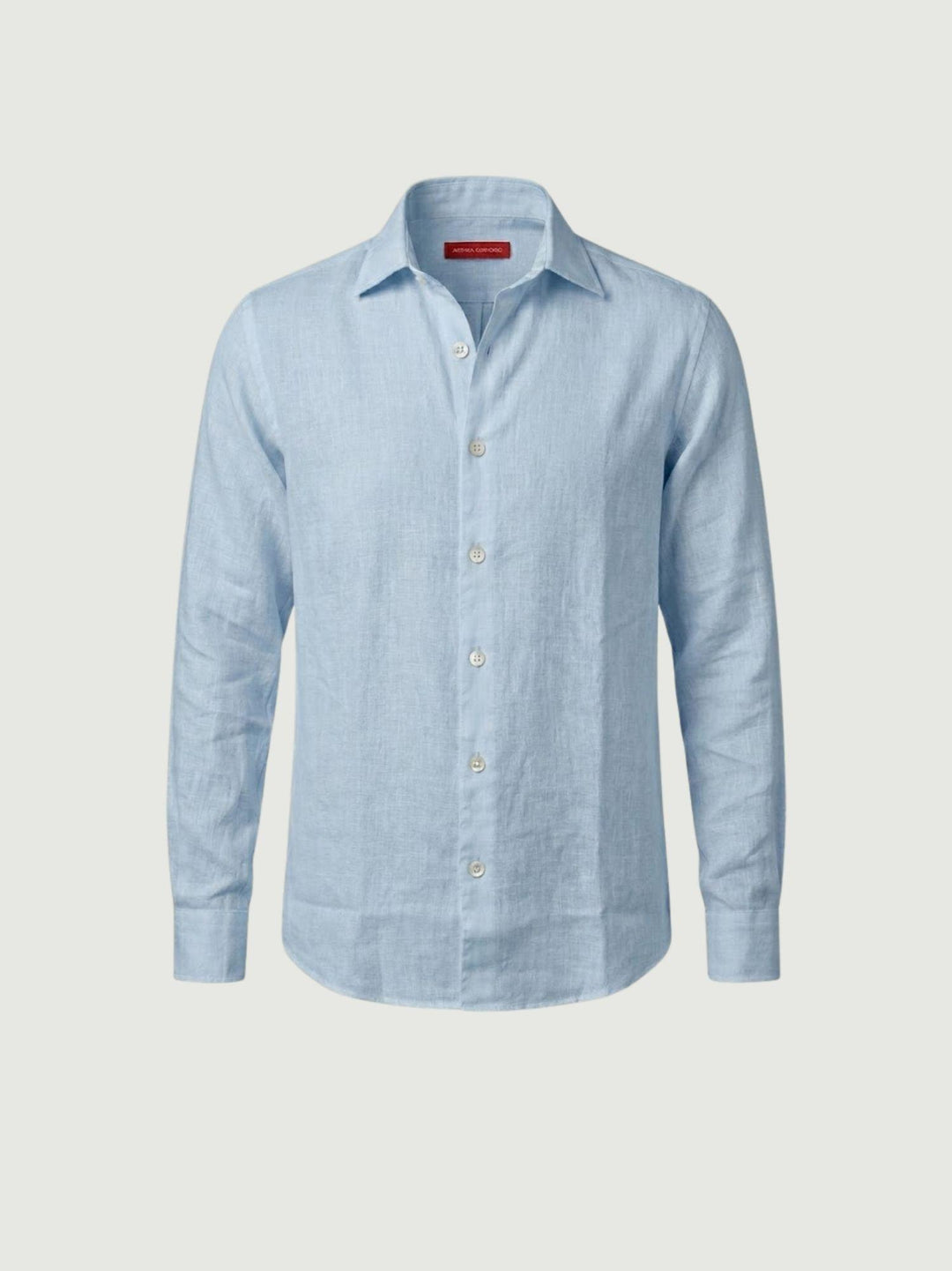 camicia in lino azzurro pastello 9432900 214 ANDREA MORANDO 