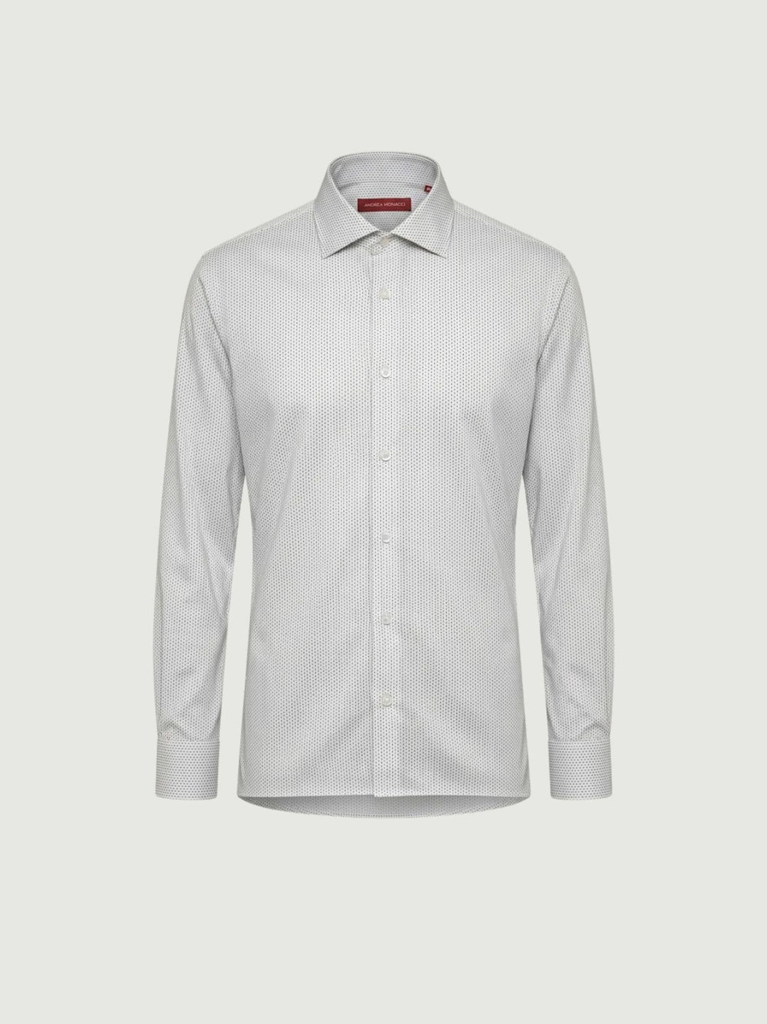 Camicia no stiro con colletto francese micro puntino azzurro BU26S10CANEU6 241 ANDREA MORANDO 