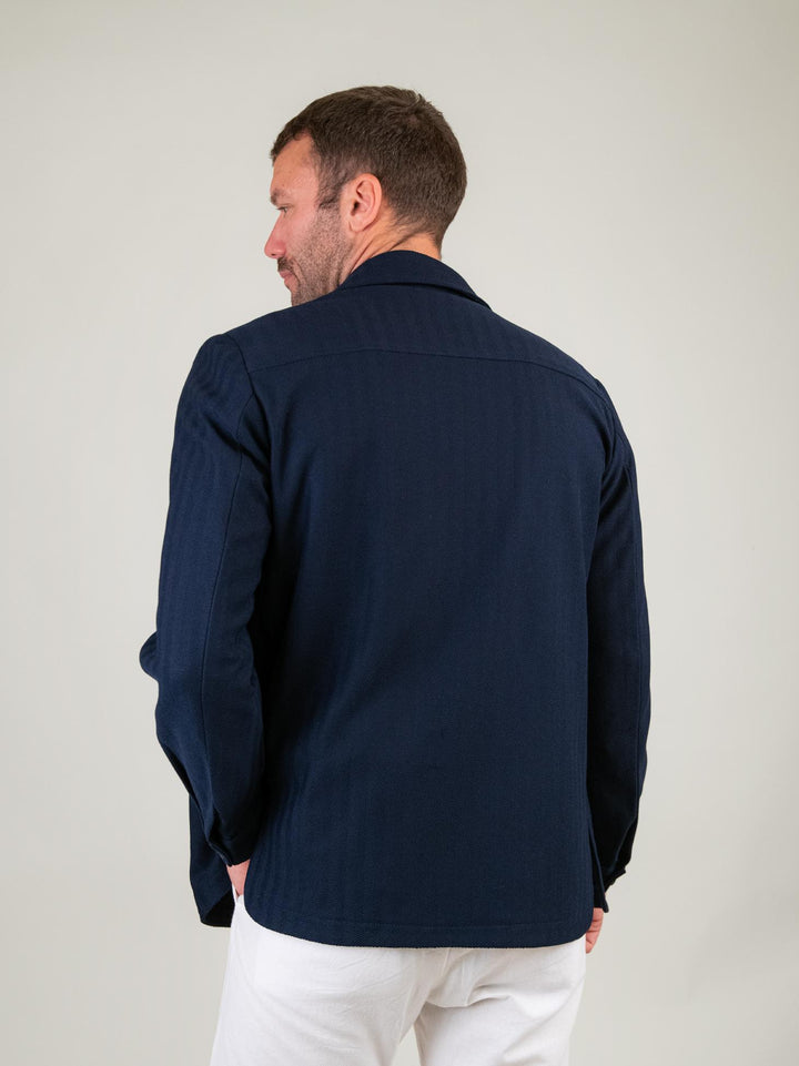 GIACCA A CAMICIA OVERSHIRT SPIGATA BLU PAGLIUCA BLU ANDREA MORANDO 