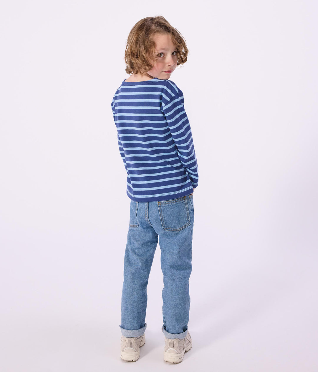 Marinière blu e azzurro A0FR6 01 PETIT BATEAU 