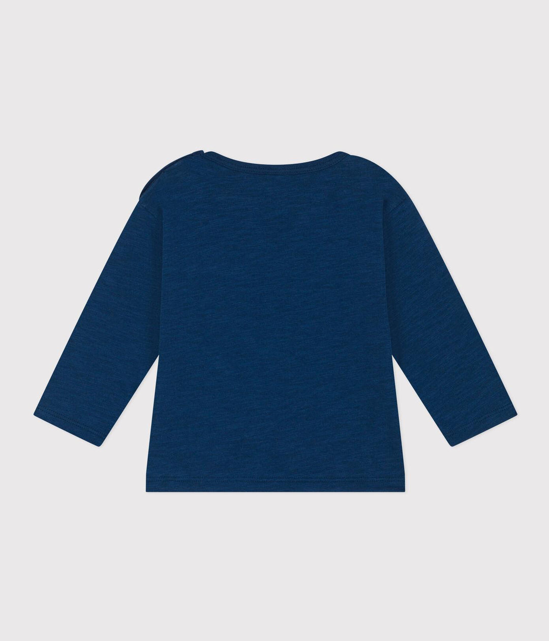 MAGLIA A MANICHE LUNGHE IN JERSEY FIAMMATO A08EZ 01 PETIT BATEAU 