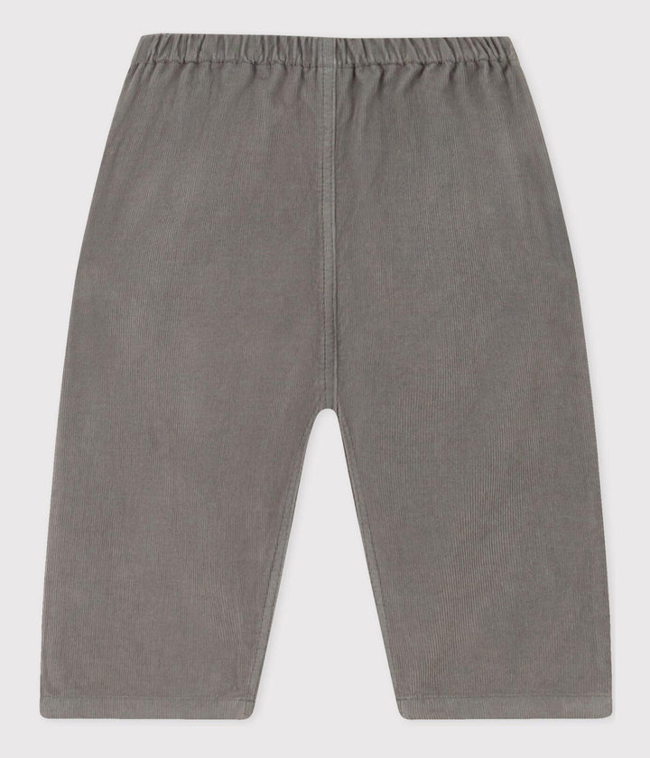 PANTALONI DI VELLUTO A COSTINE SOTTILI GRIGIO A08IT 02 PETIT BATEAU 