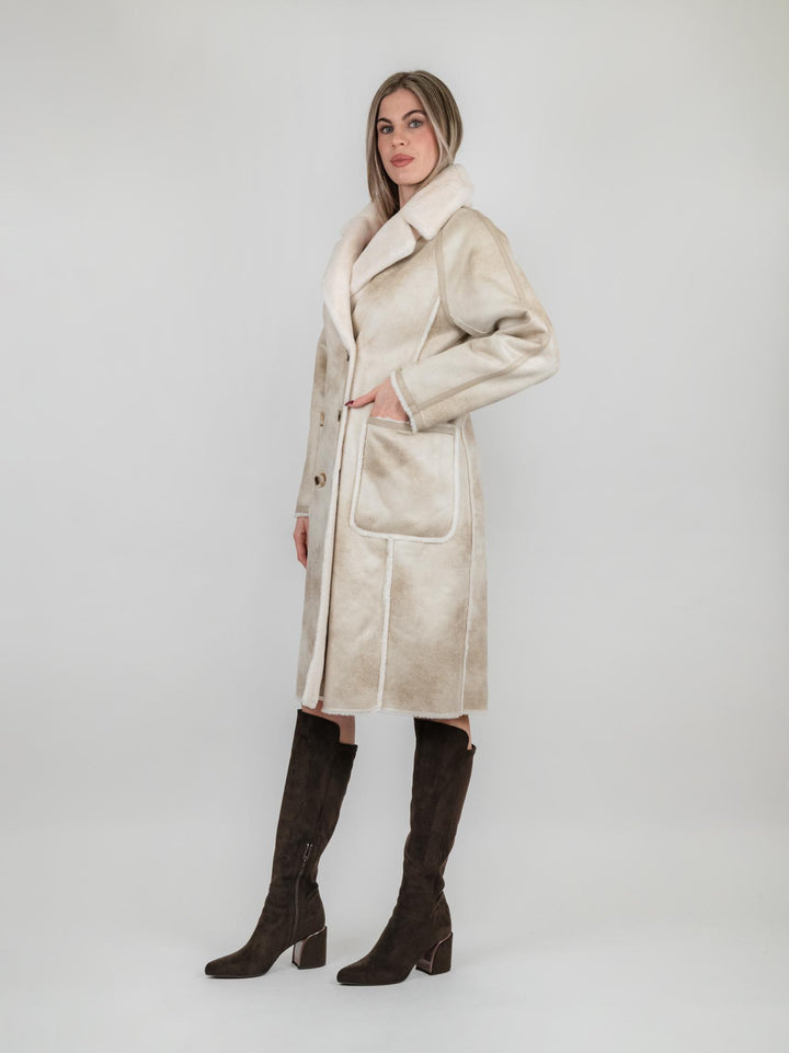 ECOMONTONE REVERSIBILE BEIGE E PANNA B345CAMO 03 ANDREA MORANDO 