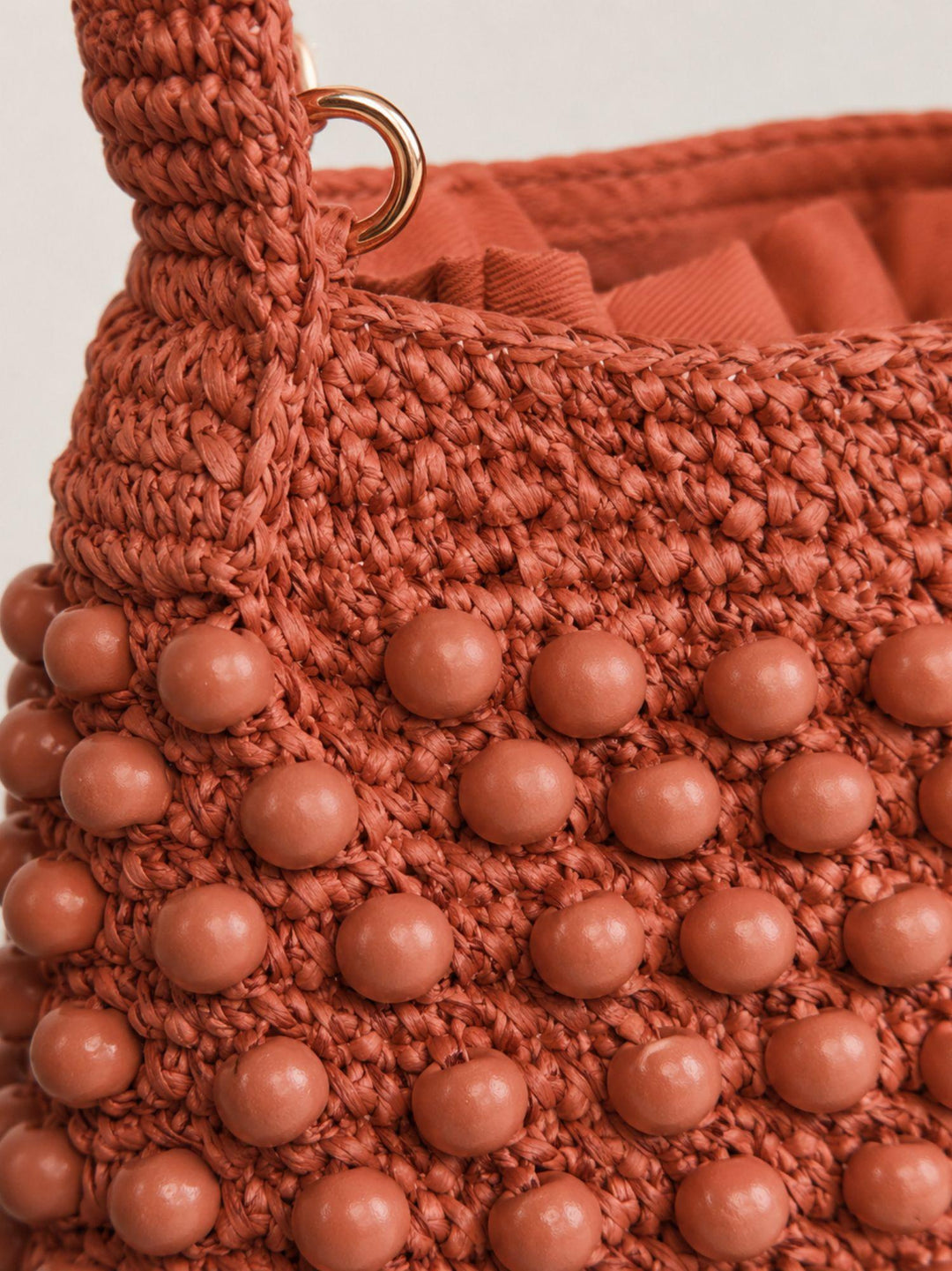 Borsa a mano in rafia ruggine RAFI343 70 ANDREA MORANDO 