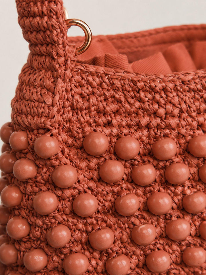 Borsa a mano in rafia ruggine RAFI343 70 ANDREA MORANDO 