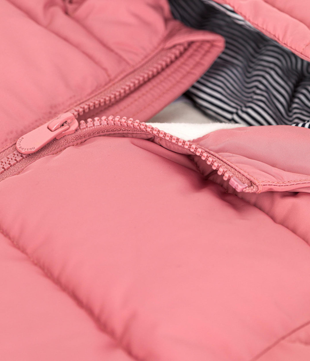 Piumino rosa in micropile bambina A0BBH 03 PETIT BATEAU 