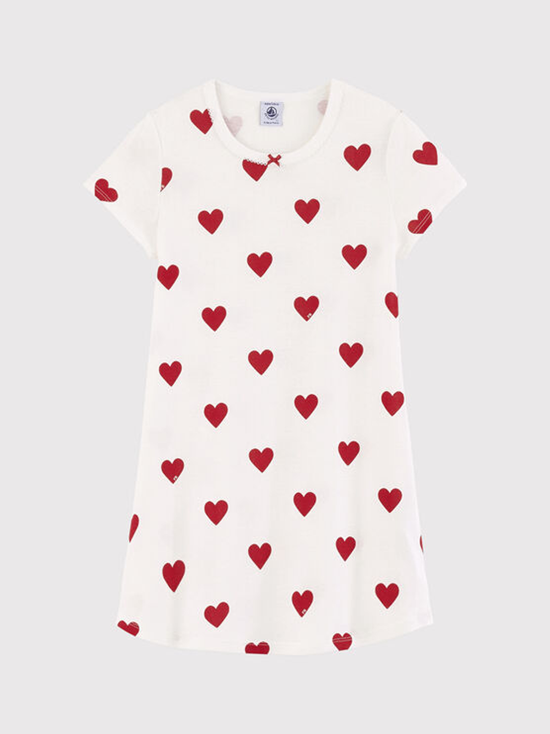 Camicia Da Notte Bambina In Cotone Motivo Cuore 59396 01 PETIT BATEAU 