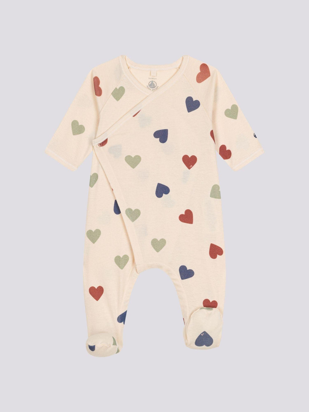 PIGIAMA A CUORI BEBÈ IN COTONE A09GK 01 PETIT BATEAU 