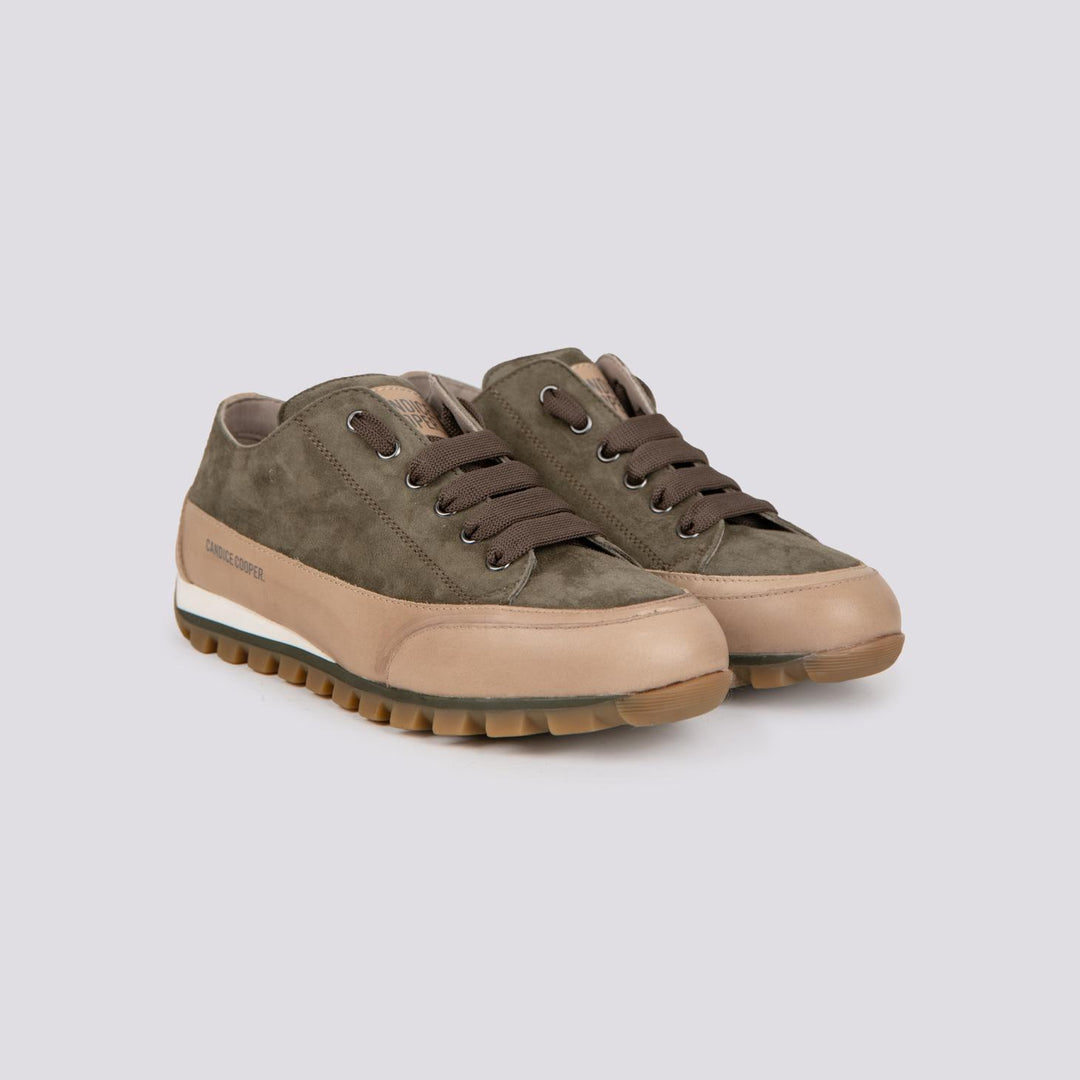 SNEAKER JANIS CHIC in camoscio VERDE MILITARE 2017965 021E10 CANDICE COOPER 