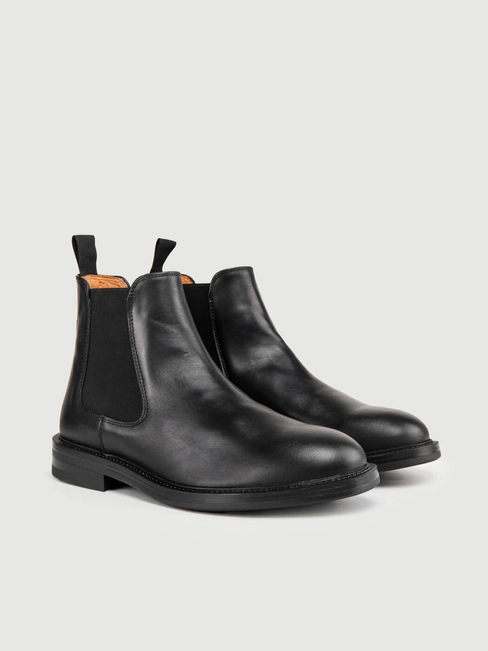 STIVALETTO CHELSEA IN PELLE NERO 2320 NERO SAXONE 