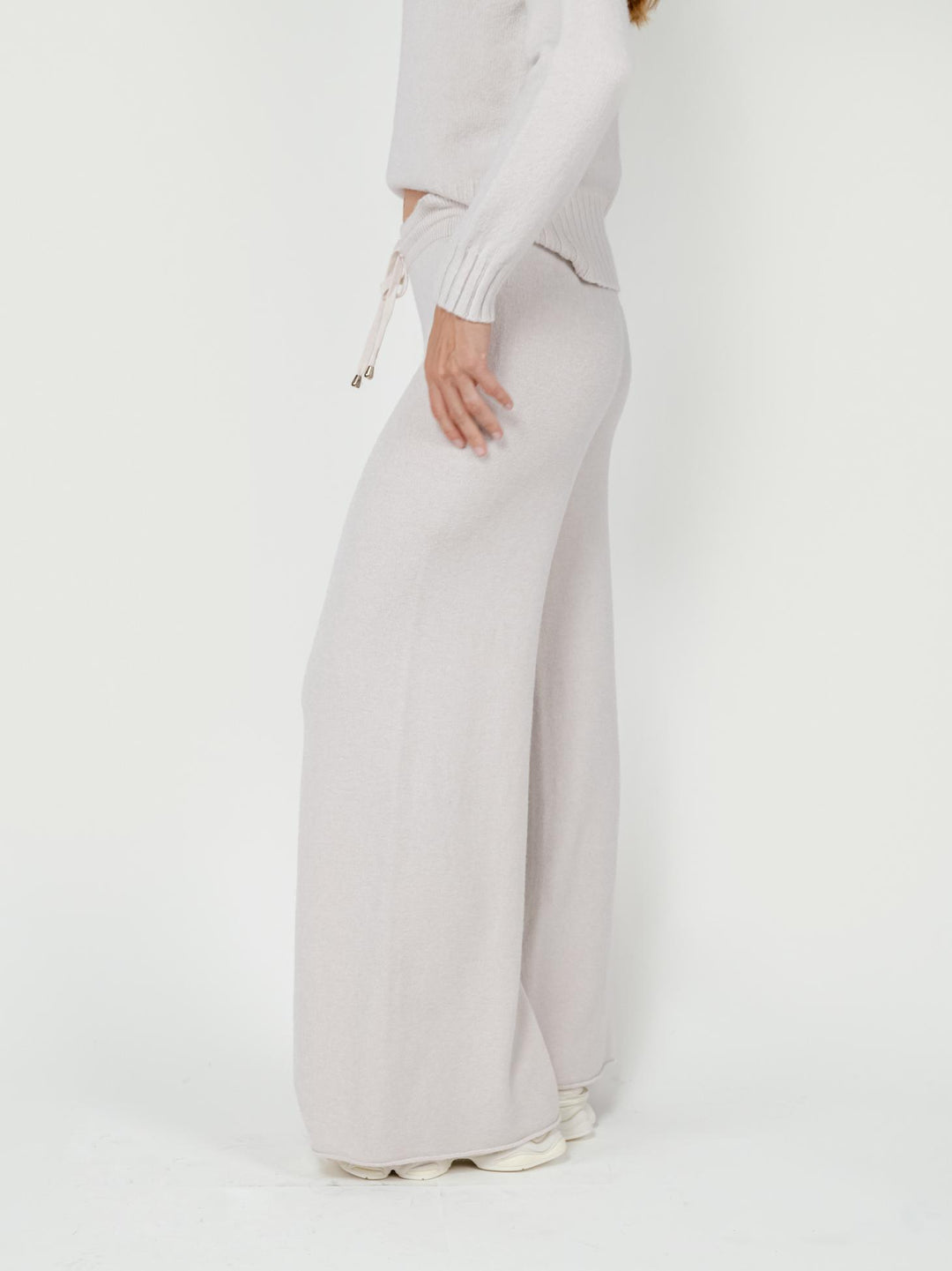 PANTALONI IN MAGLIA PANNA 0370176 0080 BIMOR 