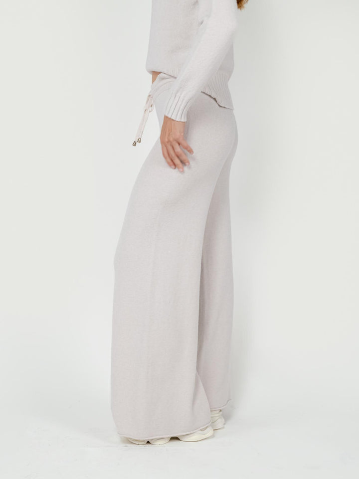 PANTALONI IN MAGLIA PANNA 0370176 0080 BIMOR 