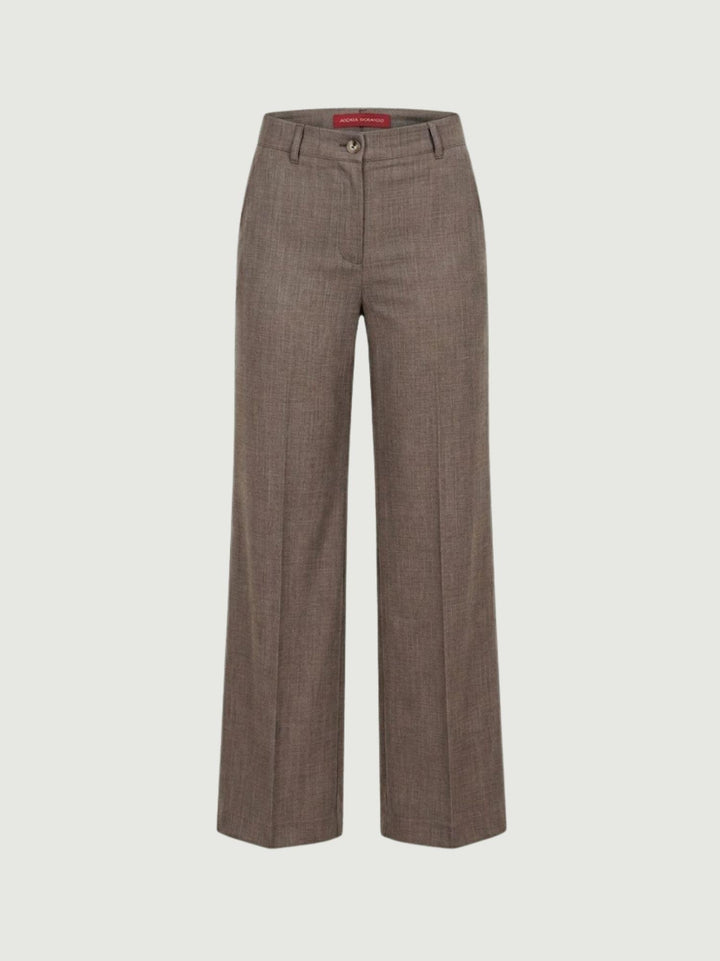 Pantaloni a palazzo con pences tortora P3037 MORO ANDREA MORANDO 