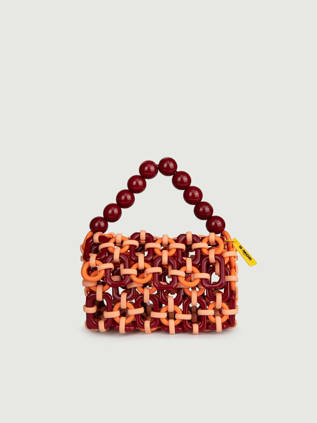 BORSA A BAULETTO IN RESINA MULTICOLOR ROSSA "BUBBLE" BUBBLE BORDEAUX BIMOR 