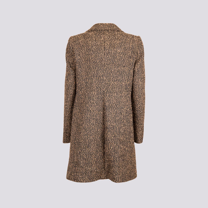 CAPPOTTO SPIGATO CUOIO E NERO 9992CBS 51 ANDREA MORANDO 