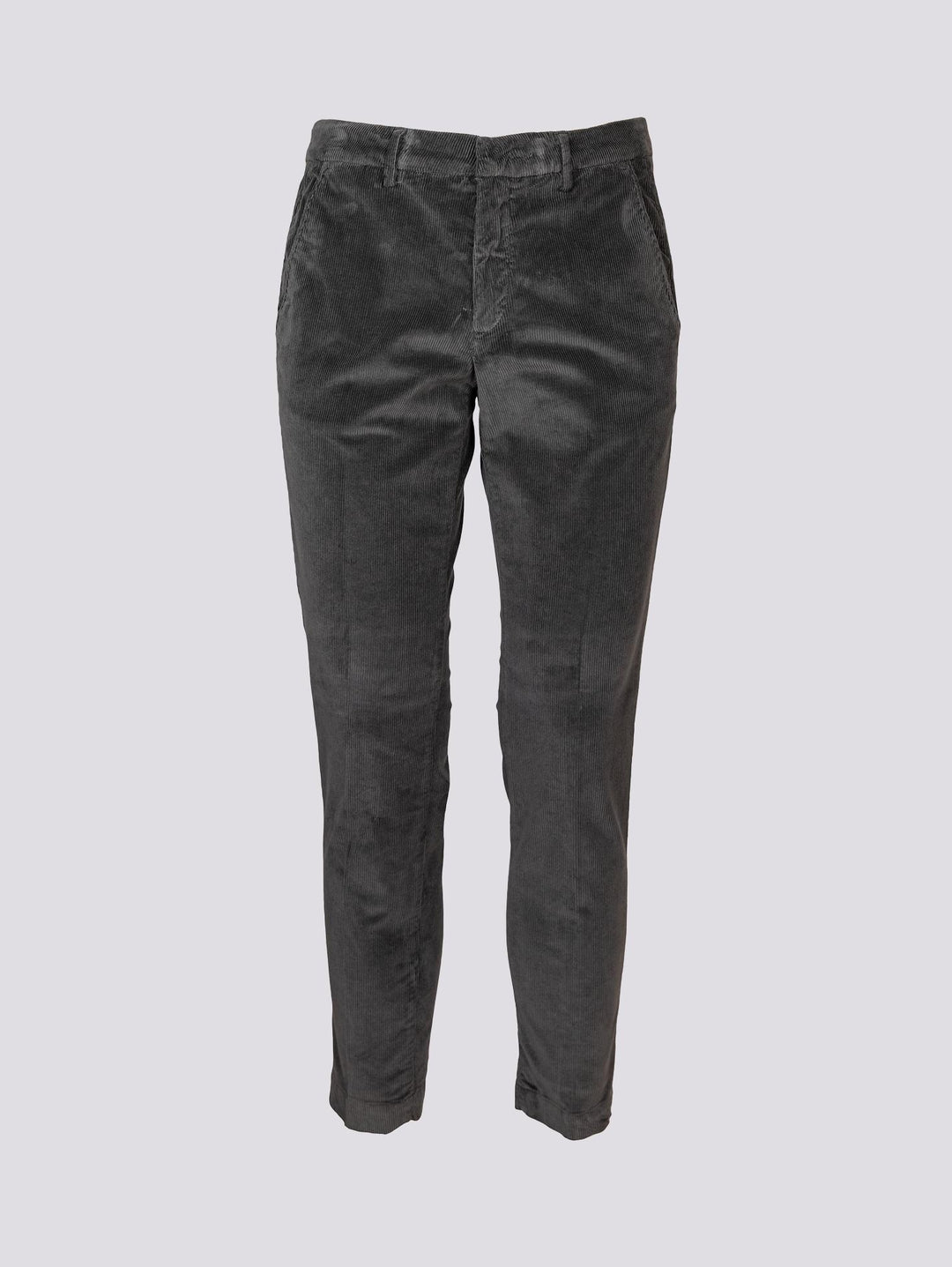 PANTALONE IN VELLUTO PIOMBO CON TASCA A FILO T502/THI 935 NOLAB 