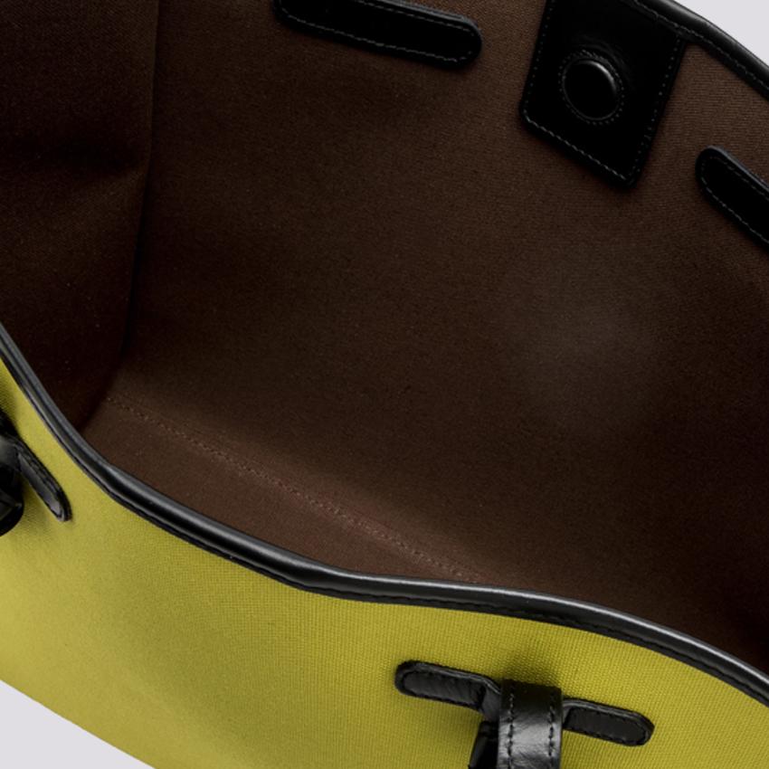 Borsa Shopping Marcella in canvas verde sulfureo BS 6850/23AI CNV-SE 13175 GIANNI CHIARINI 