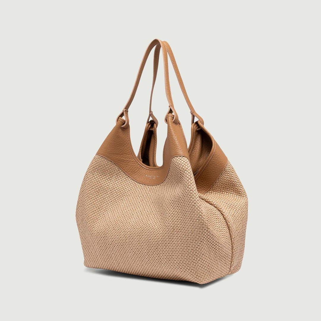 Borsa a spalla DUA in pelle intrecciata Nature BS 10370/24PE CST-PL 0422 GIANNI CHIARINI 