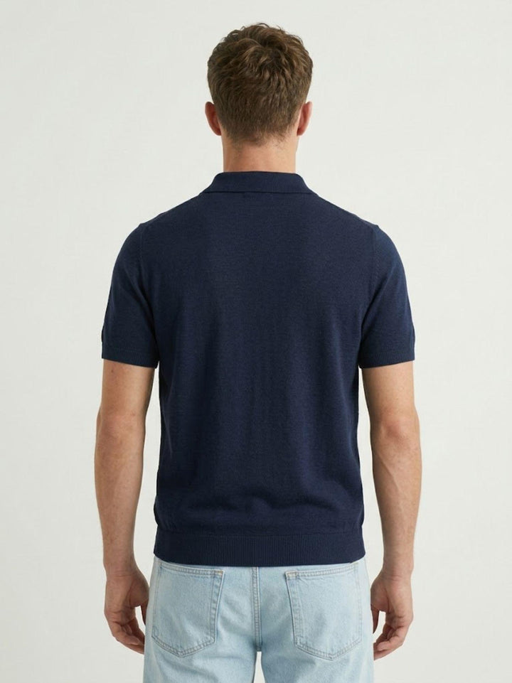Polo in maglina navy DAYAN BLU ANDREA MORANDO 