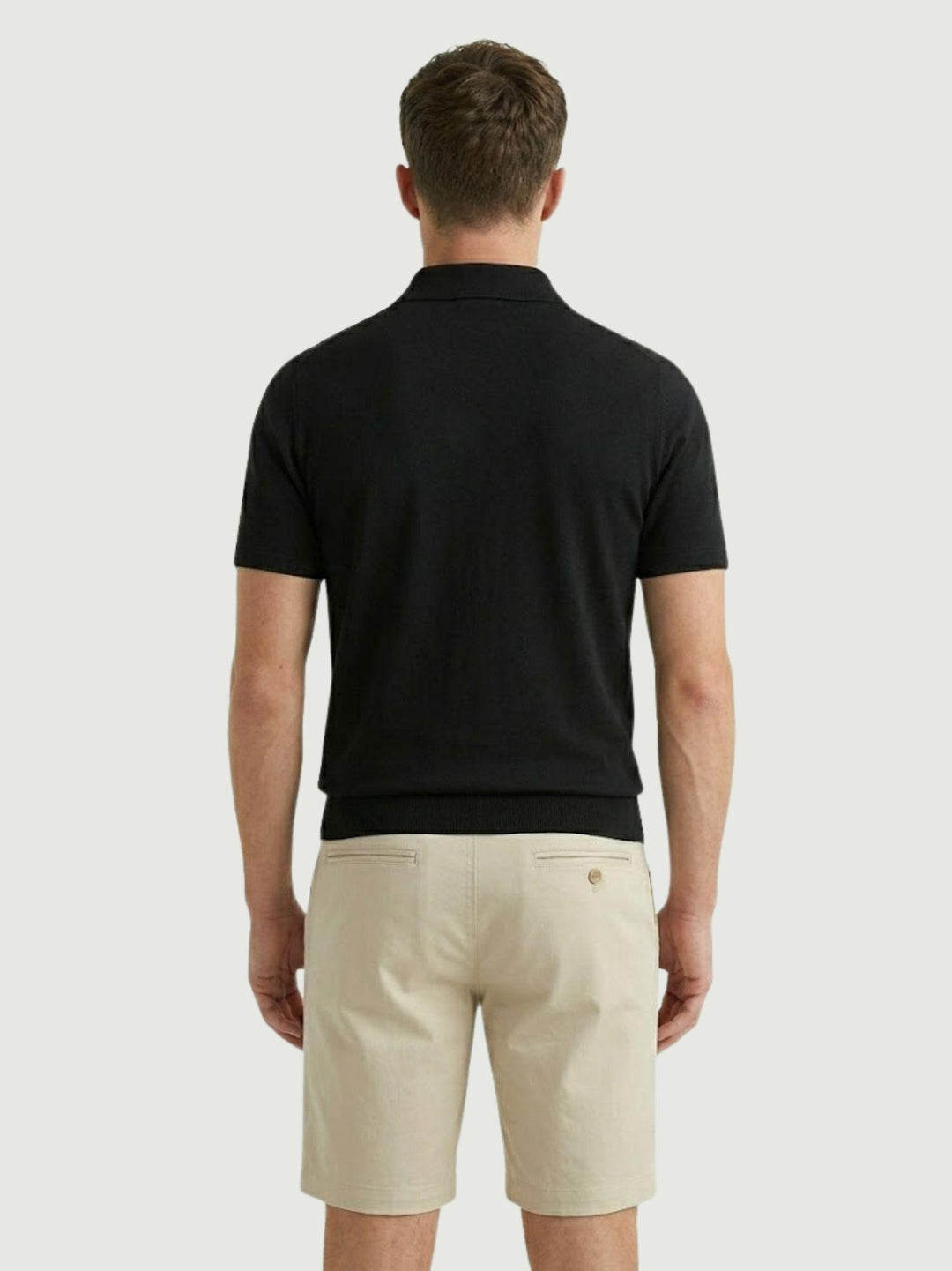 Polo classica in cotone fine nero 5985426 900 ANDREA MORANDO 