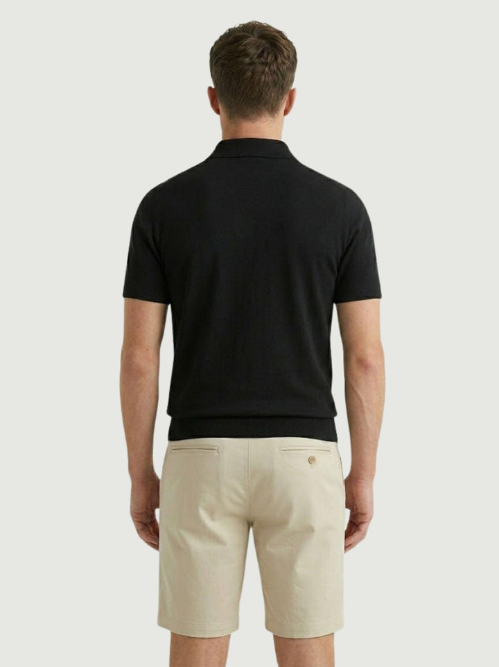 Polo classica in cotone fine nero 5985426 900 ANDREA MORANDO 