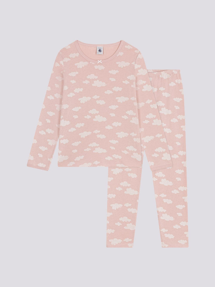 PIGIAMA BAMBINO ROSA FANTASIA NUVOLE A09RB 01 PETIT BATEAU 