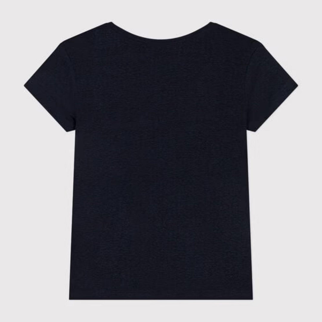 T-SHIRT LE DROIT GIROCOLLO IN LINO DONNA