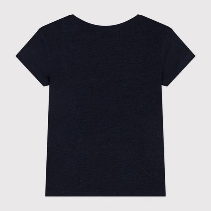 T-SHIRT LE DROIT GIROCOLLO IN LINO DONNA