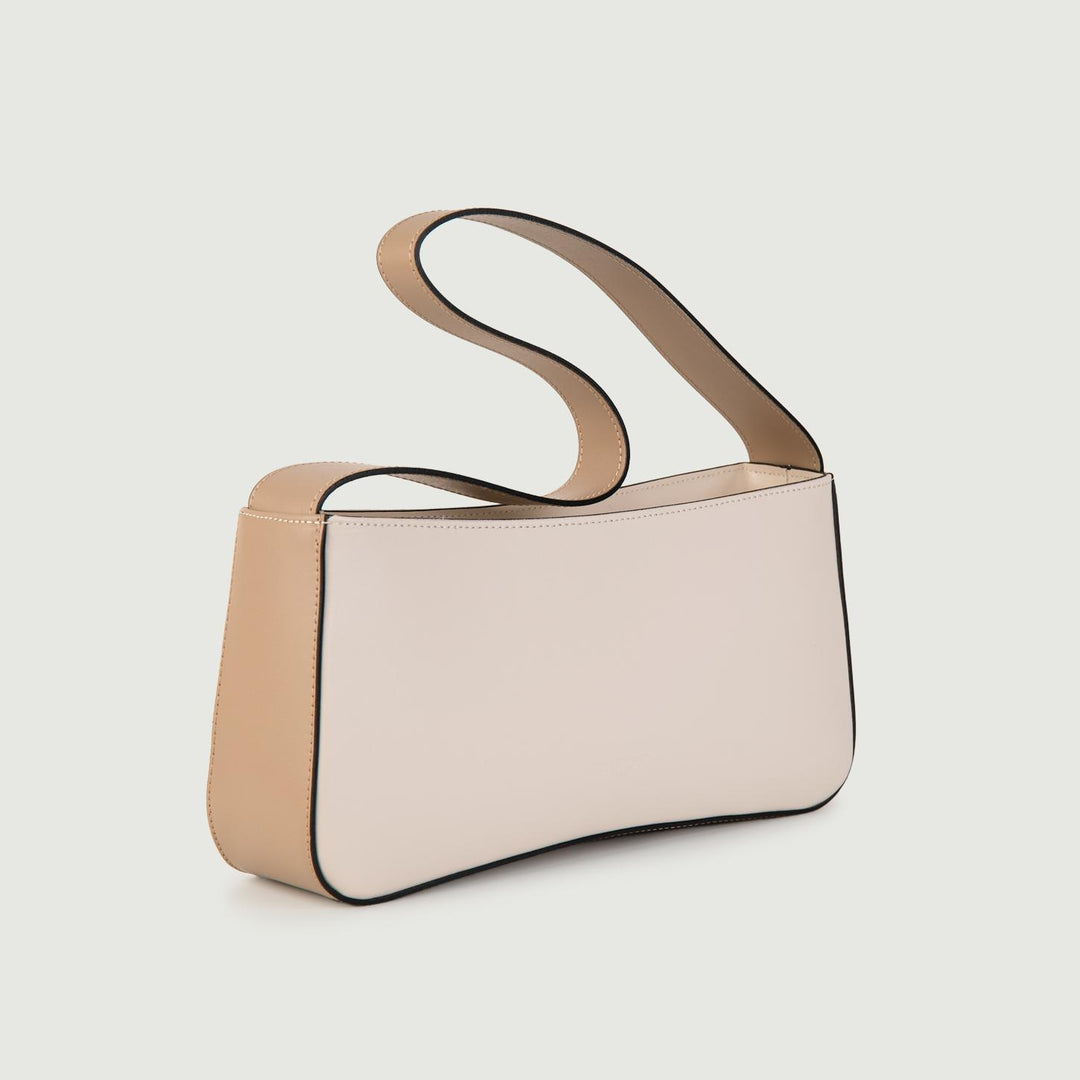 BORSA A SPALLA SEVENTY BICOLORE BEIGE E CAPPUCCINO SEVENTY CAPPUCCINO BIMOR 