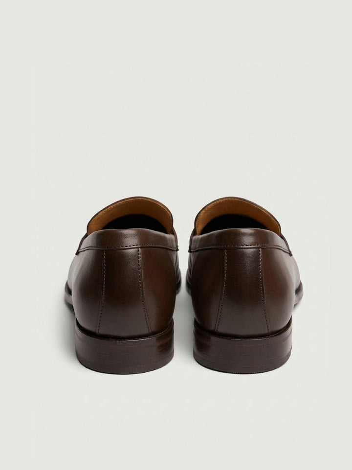 Mocassino penny in pelle cioccolato TIREE DARK BROWN SAXONE 