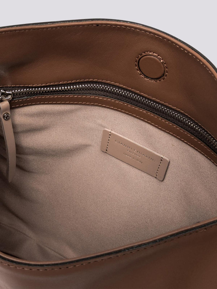 BORSA A SPALLA RENè IN NAPPA MARRONE BS 8902 LUSH 6206 GIANNI CHIARINI 
