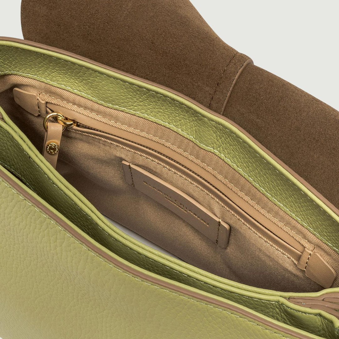 Borsa a tracolla Helena Round in pelle Acerbo BS 6036/COMM GRN-NA 13306 GIANNI CHIARINI 