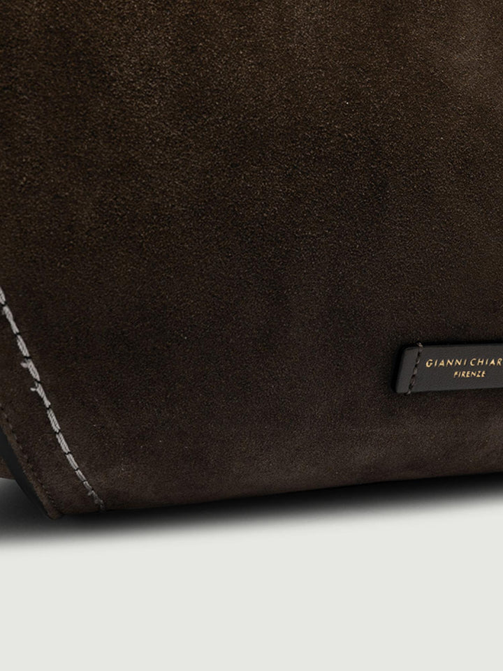 BORSA BLOOM IN CAMOSCIO MOKA BS 12037 CM-PL 974974 GIANNI CHIARINI 