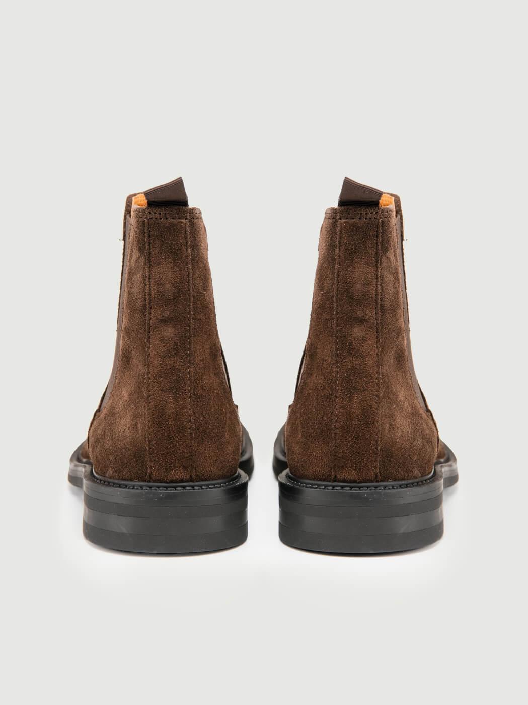 STIVALETTO CHELSEA IN PELLE SCAMOSCIATA TESTA MORO 2320/52 T MORO SAXONE 