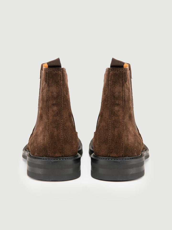 STIVALETTO CHELSEA IN PELLE SCAMOSCIATA TESTA MORO 2320/52 T MORO SAXONE 