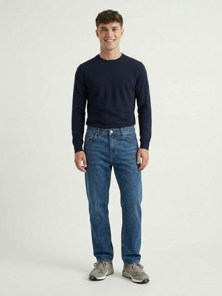 Jeans cinque tasche in cotone lavaggio medio 7685BOM MEDIO ANDREA MORANDO 