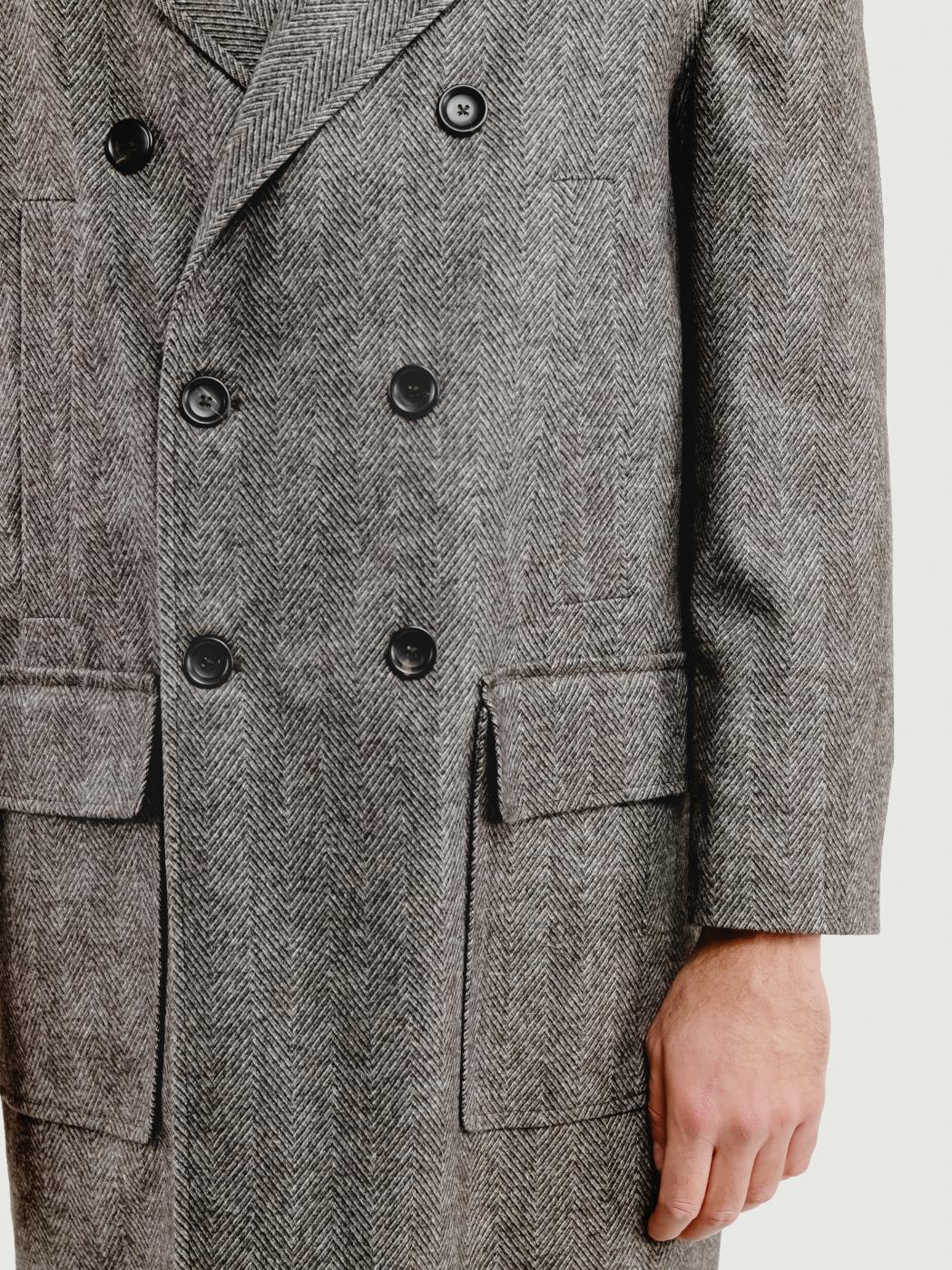 CAPPOTTO DOPPIOPETTO SPIGATO TESTA MORO K007 434 ANDREA MORANDO 