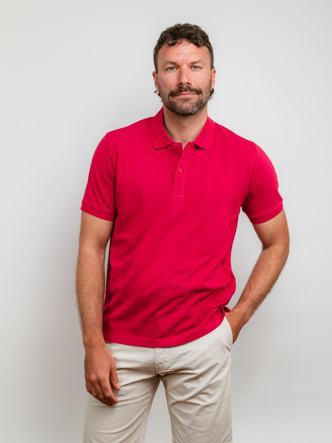 POLO IN COTONE PIQUET ROSSA