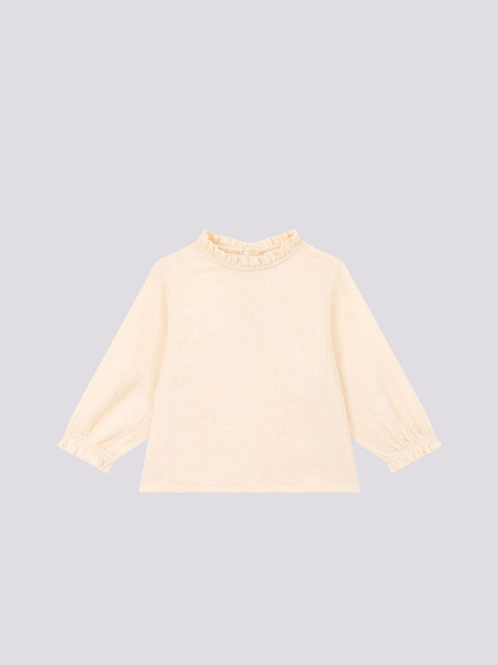 BLUSA A MANICHE LUNGHE IN GARZA DI COTONE PER BEBÈ A08AI 02 PETIT BATEAU 