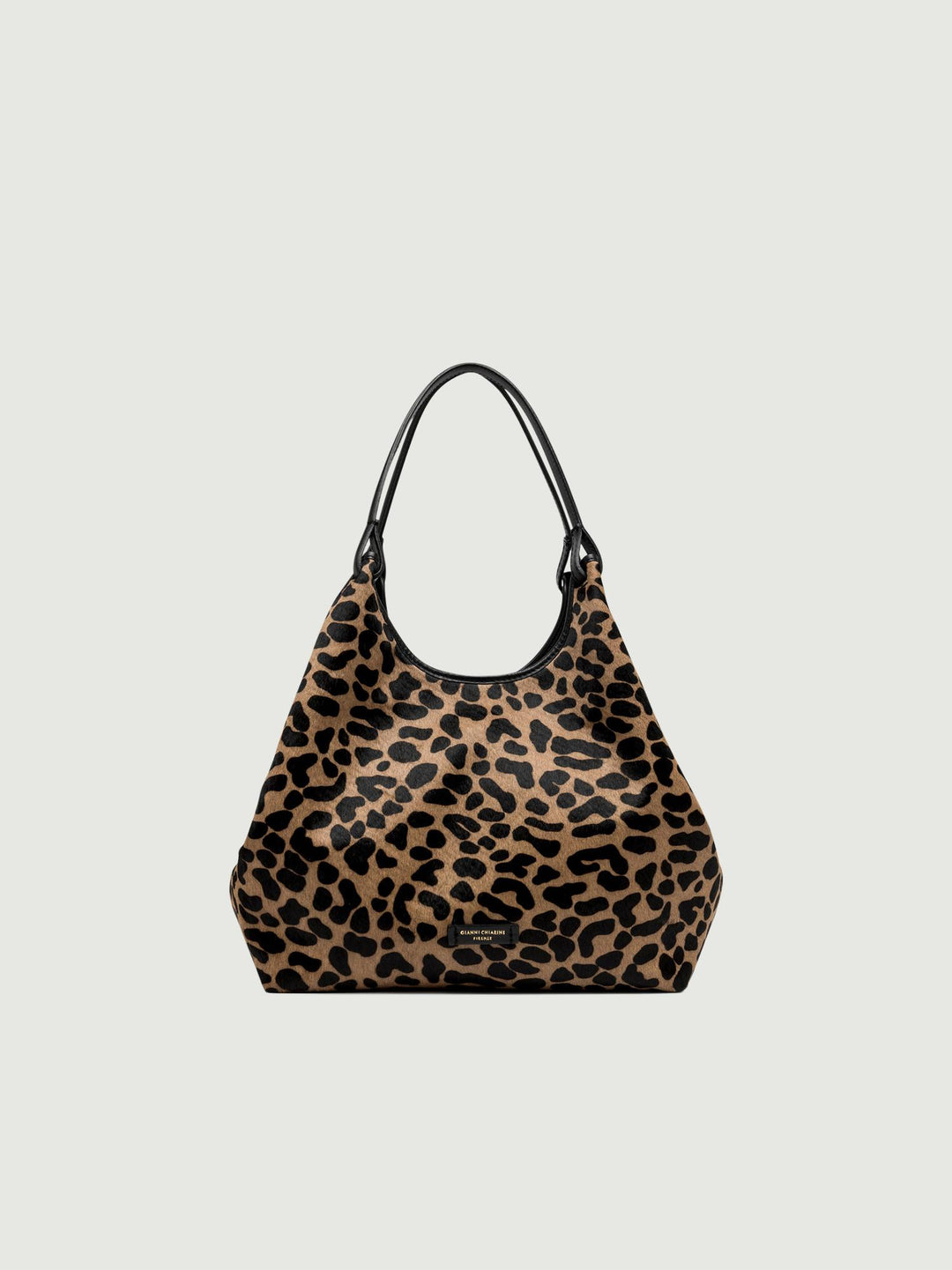 Borsa a spalla Dua in pelle color leo macchia nero-nero 11112 HORSY 10730 GIANNI CHIARINI 
