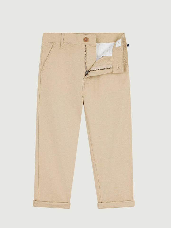 Pantaloni in serge beige A0FMV 02 PETIT BATEAU 
