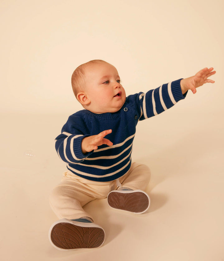 PULLOVER a righe IN COTONE BEBÈ A09JL 03 PETIT BATEAU 