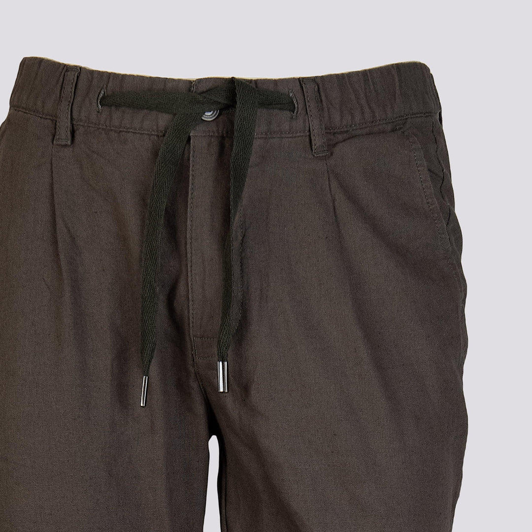 PANTALONE IN LINO E COTONE CON COULISSE