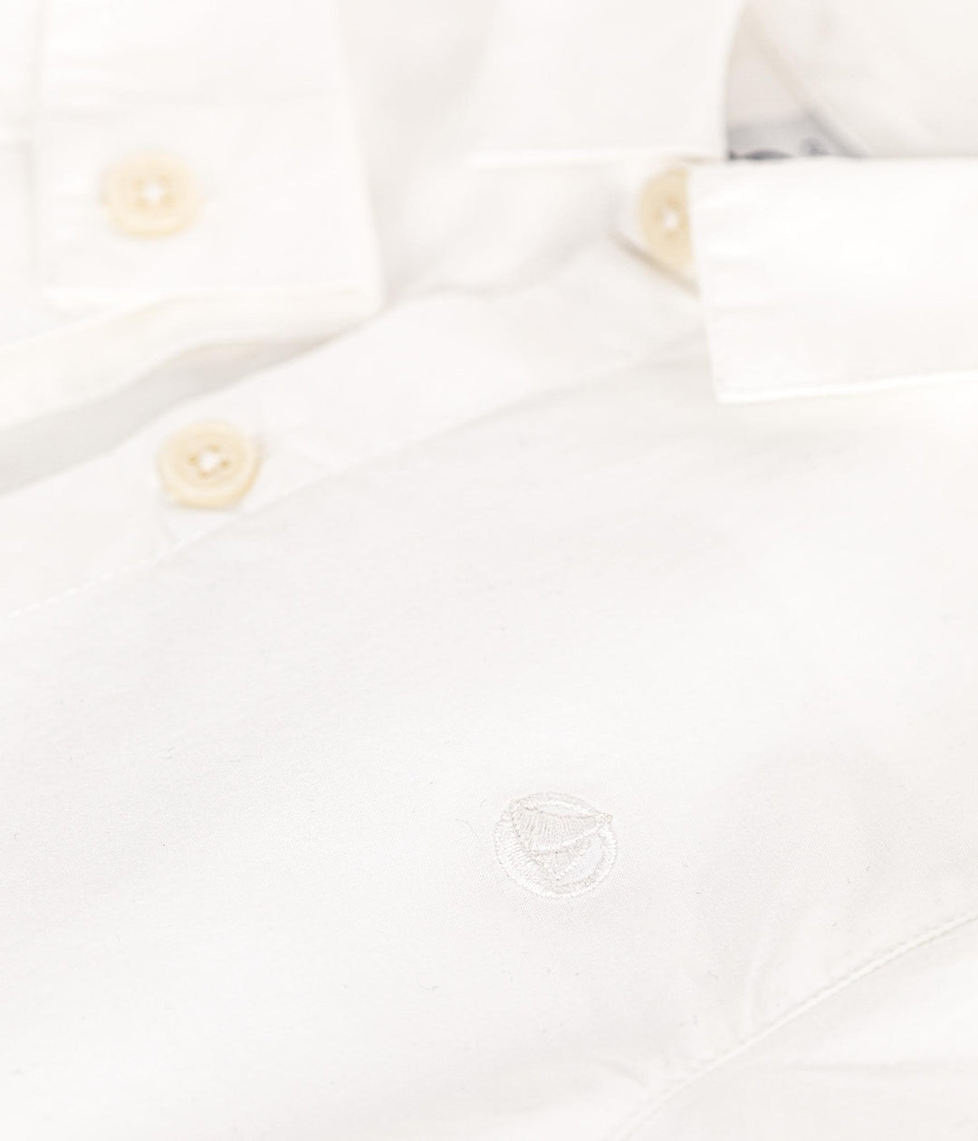 Camicia bianca in popeline neonato A0BC2 01 PETIT BATEAU 