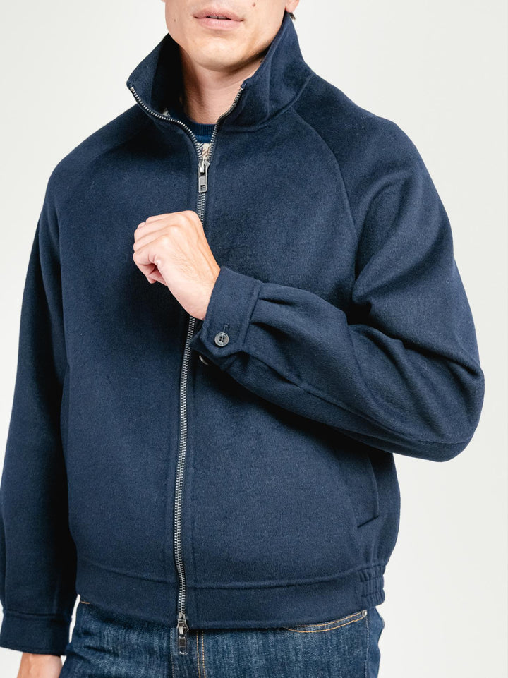 GIACCA LEONARDO IN LANA BLU LEONARDO BLUE NAVY ANDREA MORANDO 